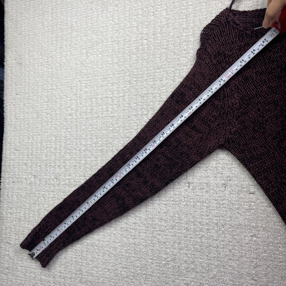 JDY Jacqueline De young Crochet knitted long sleeve Wine Red Jumper Women Sz M - Picture 10 of 14